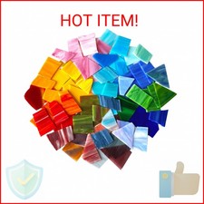 LITMIND 2.2LB Irregular Stained Glass Scraps - Mosaic Glass Pieces Mosaic Tile