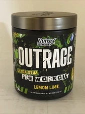 Nutrex Research Outrage Ultra Stim Pre Workout Lemon Lime 7.1 oz 2/28