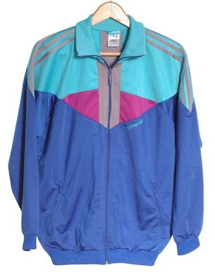 ADIDAS 90ER JAHRE TRAININGSANZUG TOP JACKE | GR. S