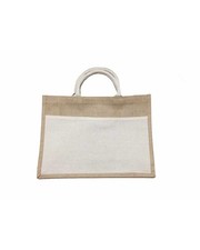 Borsa Juta Tasca Manico Corda Imbottita Naturale 44x15x34 CT5725