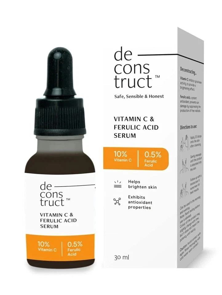 Deconstruct Face Serum for Glowing Skin 10% Vitamin C, 0.5% Ferulic 30ml FS