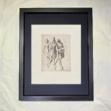 Reginald Marsh "Two Girls Walking to Right" CUSTOM FRAMED Art