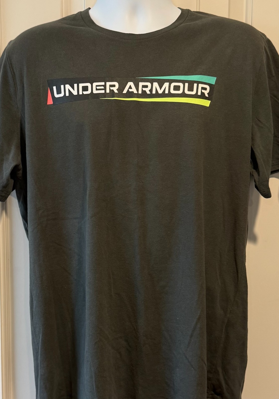 Under Armour Gray Cotton Blend Short Sleeve T-Shirt - Men's XL Loose