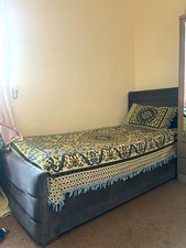Grey Velvet Single Ottoman Storage Bed Including Mattaress