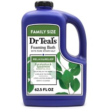 Dr Teal's Foaming Bath with Pure Epsom Salt, 62.5 Fl Oz Pack of 1 , Clear