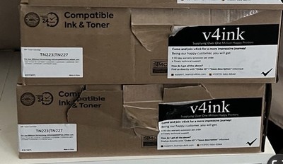2 PACK V4 Ink Toner Set TN223 TN227 Exp 2026