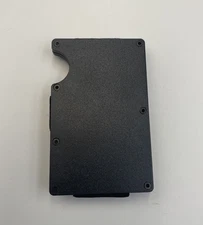 Un-branded Ridge Aluminum Wallet Black Money Clip RFID Blocking Minimalistic