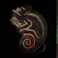 2023 Barbados 3oz Silver 5 Dollars Chameleon Coin Thermochromic Enamel Antique