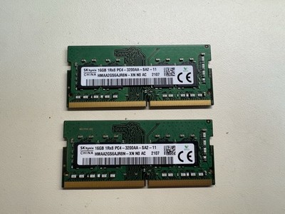 SK Hynix 32GB Kit (2x16GB) 1RX8 PC4-3200AA PC4-25600 Memory RAM HMAA2GS6AJR8N-XN