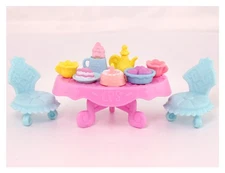 Mini Pet Shop1 table & 2 chairs & delicious food Fit LPS Pet Toy Girl Gift Toy