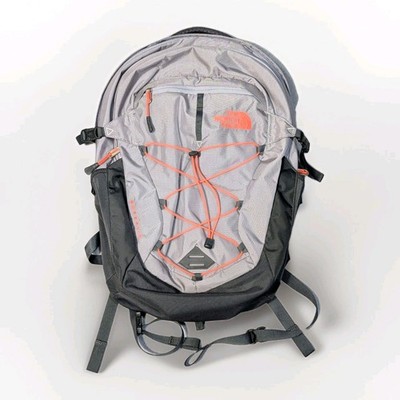 The North Face Women's Borealis Backpack Gridlock Gray / Orange Pink *Very Clean