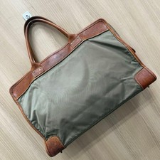 Felisi Men Briefcase KHK 12/39 Nylon Leather Khaki Brown Business Bag Excellent