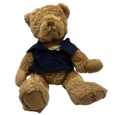 Y2K 2010 Burberry Fragrance Plush Teddy Bear Blue Navy Polo Shirt 12.5 vintage