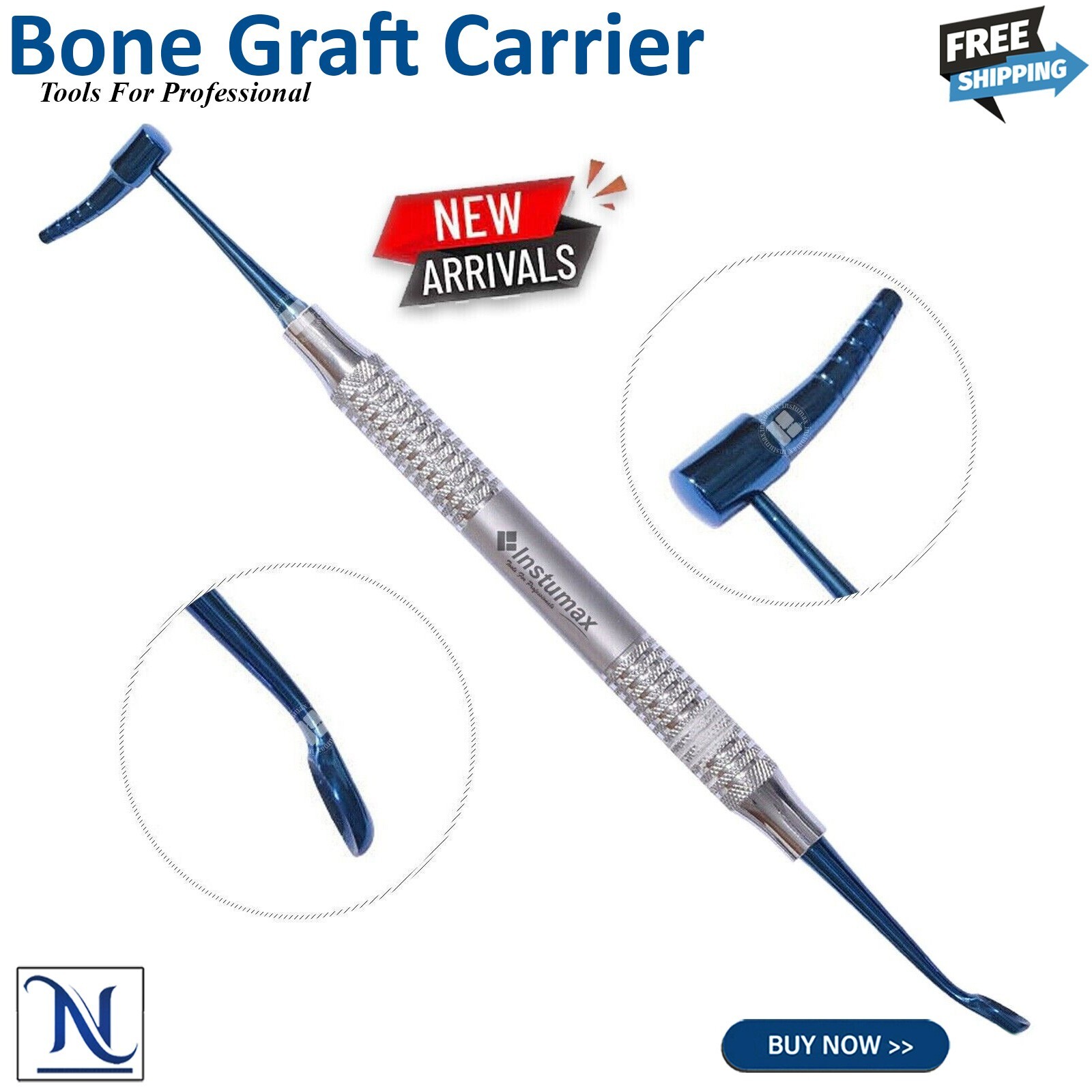 Dental Bone Graft Instruments Implant Surgery Plugger Condenser Carrier ...