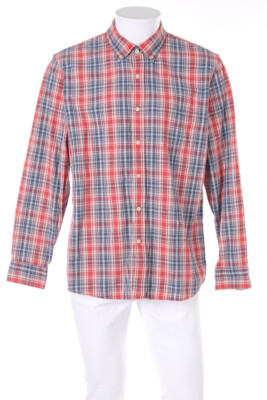 GOODTHREADS checked button-down collar shirt Cotton L red white