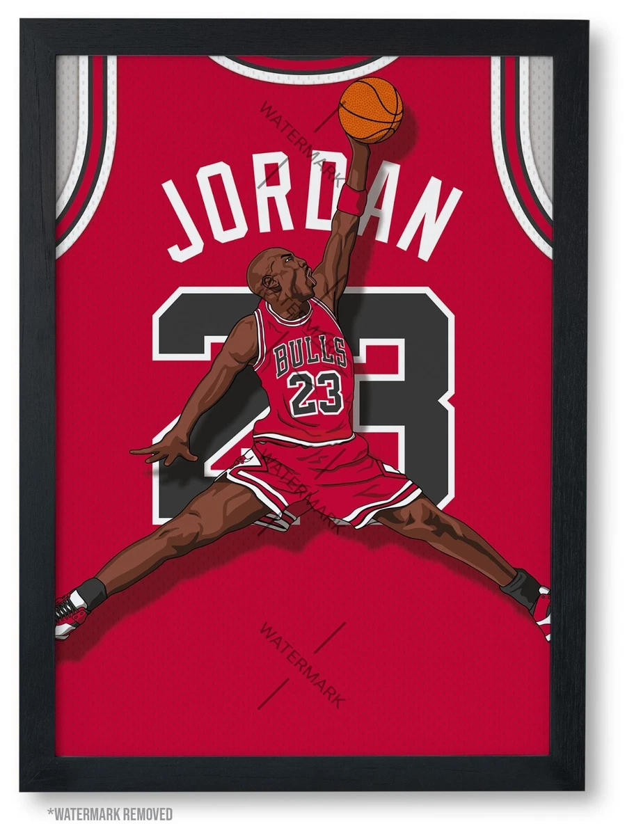 Michael Jordan Poster  Chicago Bulls Print, Nba Basketball