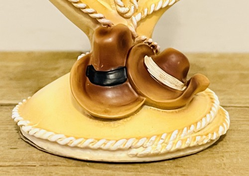Western Wedding Cake Topper & Serving Set Cowboy Hat & Rope Rustic 3 Piece - Picture 7 of 18