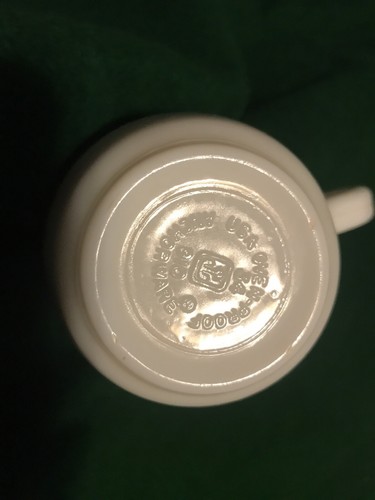 Vintage Anchor Hocking Anchorware 910 Teal Blue Stripe Milk Glass Cup Coffee Mug - Picture 5 of 8