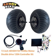 13 inch Double Drive Hub Motor Kit 48V60V72V 3500W 60H Wide 120A Electric Motor