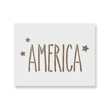 Starry America USA Independence Stencil - Durable & Reusable Mylar Stencils