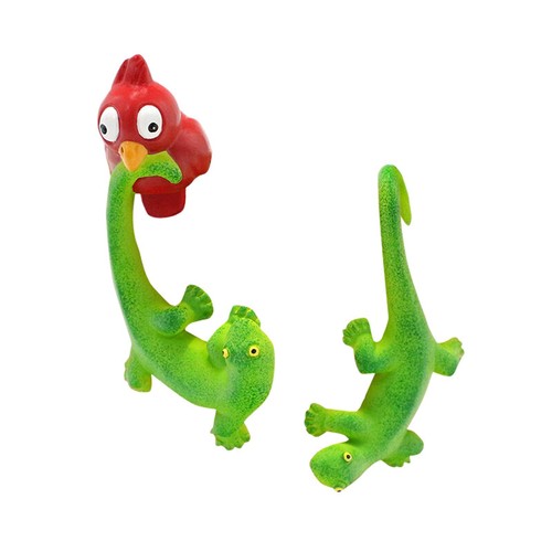 Statue Hanging Lizard, Pack Of 2 Climbing Lizard Flower Pot Hanger Decoratio _ga - Picture 7 of 7