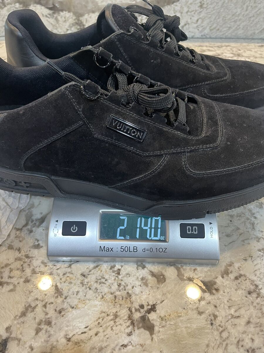 LOUIS VUITTON LV “Virgil Abloh” Trainer Sneakers Black Suede LOUIS VUITTON LV “Virgil Abloh” Trainer Sneakers Black Suede