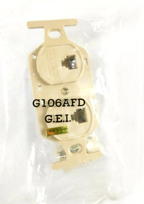 6-Wire Floor/Wall Jack Duplex Suttle Assy, 568B 110 IDC 6-Wire - QUANTITY OF 10