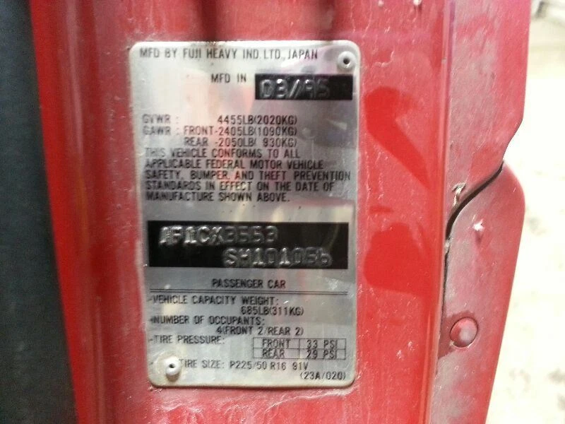 Luz de giro de lámpara de estacionamiento/esquina del conductor compatible con 92-97 SVX 1769134 Foto 4 de 4