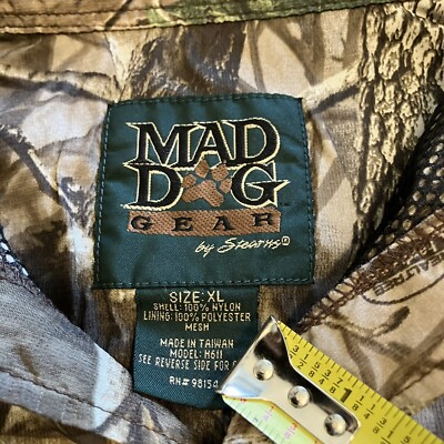 Mad Dog Gear Camo Jacket Breathable Lining 98154 - Mens XL Pockets