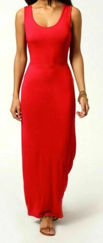 Women's Long Maxi Dress Ladies Plain Racer Muscle Back Vest Stretch Jersey 8-26. - Picture 5 of 20