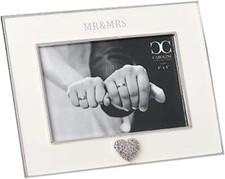 MR  MRS. 4 X 6" METAL PHOTO FRAME BY CAROLINE COLLECTION