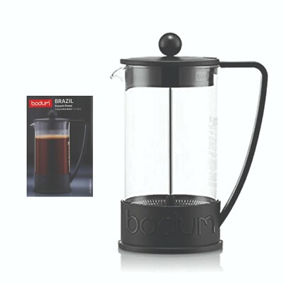 Bodum Brazil 1 Litre French Press Coffee Maker 8-Cup Black Home Cafe 