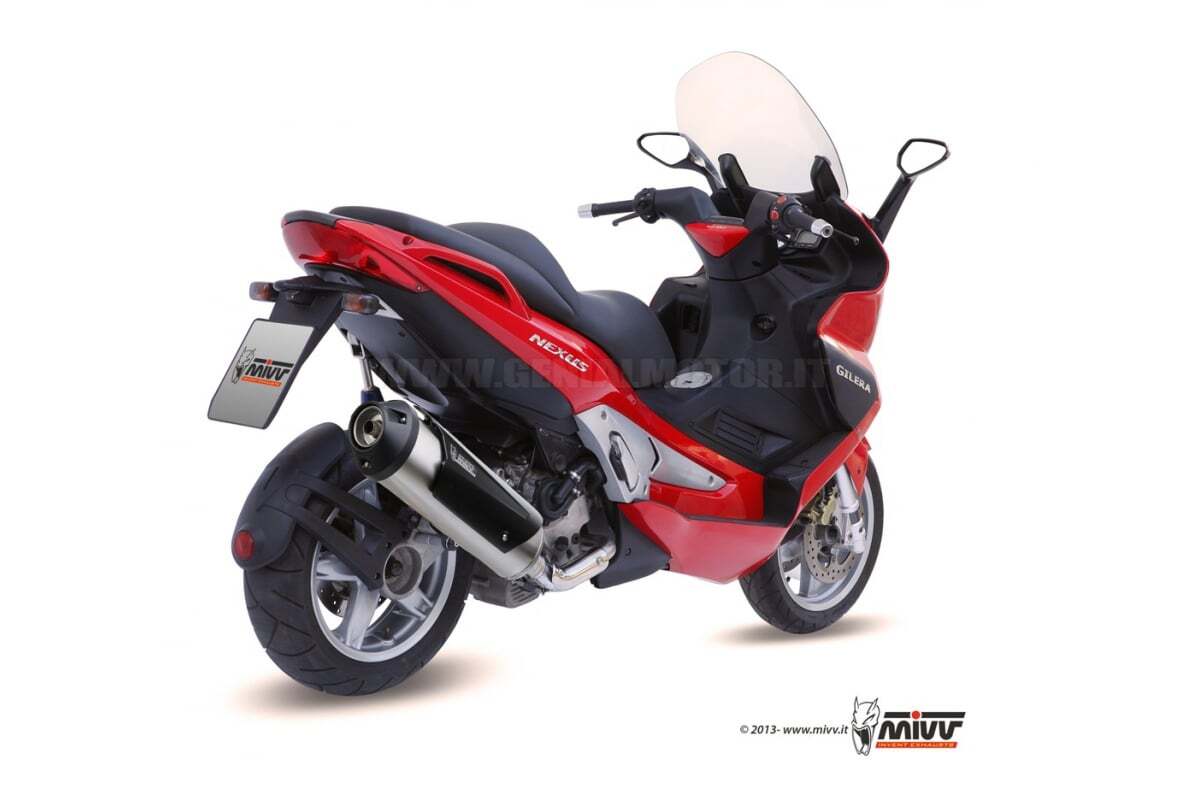 Mivv Exhaust Muffler Urban Stainless Steel for Gilera Nexus 500 2004 > 2012