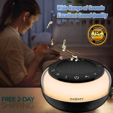 White Noise Sound Machine with 35 Sounds Therapy Rain Fan for Yoga Sleeping Aid