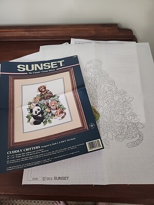 Sunset No Count Cross Stitch Kit Cuddly Critters New but opened package