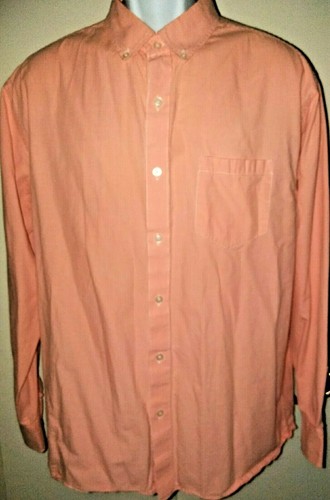 Ivy Crew Orange Gingham Checked Oxford Summerweight Size L Shirt Long Sleeve EUC - Picture 9 of 9