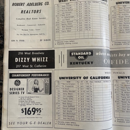 1959 NCAA Baloncesto Final Four Programa 3/20-21 Feria de Kentucky Louisville - Imagen 3 de 4