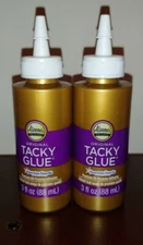 2 Aleene's Original Tacky Glue Premium All-Purpose Adhesive 3 oz ea FAST Ship