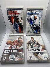4 PSP Game Lot - World Tour Soccer (Sealed), Gretzky, NBA Live 07, NBA Live 09