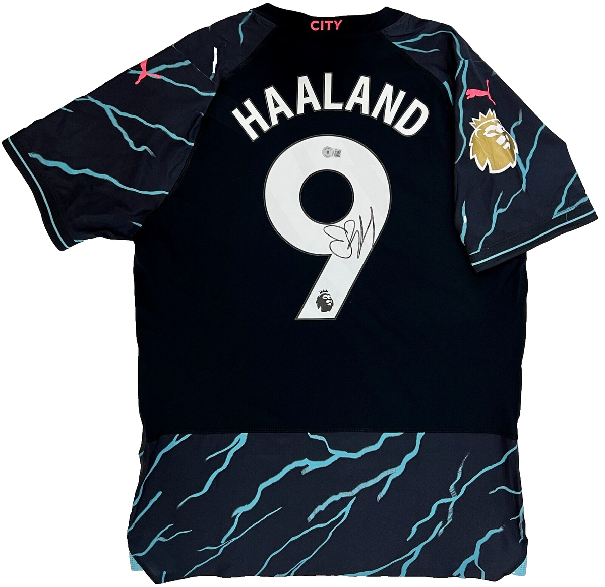 NEW 23/24 Erling Haaland Signed Manchester City Authentic Jersey