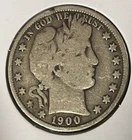 1900 Barber half dollar , VG ,Scarce date & grade