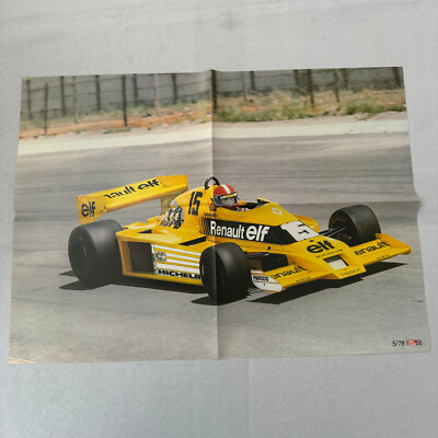 Vintage Renault ELF Racing Car Poster Jean Pierre Jabouille JP Jabouille