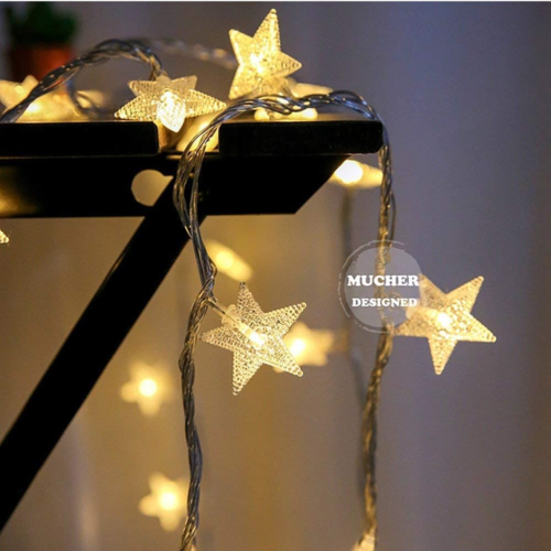 MUCHER String Lights Star Fairy Lights with 6M 40 LED Decorative Lighting for - Picture 1 of 5