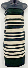 Forever 21 Plus Dress 2X Black Tan Layer Tube Sheath Strapless Stretch Women New