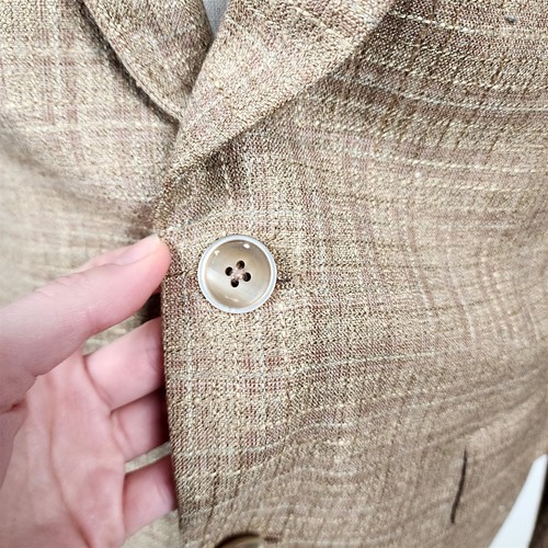 Ropa Centinela Vintage Marrón 2 Botones Hombre Traje Abrigo Chaqueta Deportiva Blazer 37R - Imagen 2 de 8