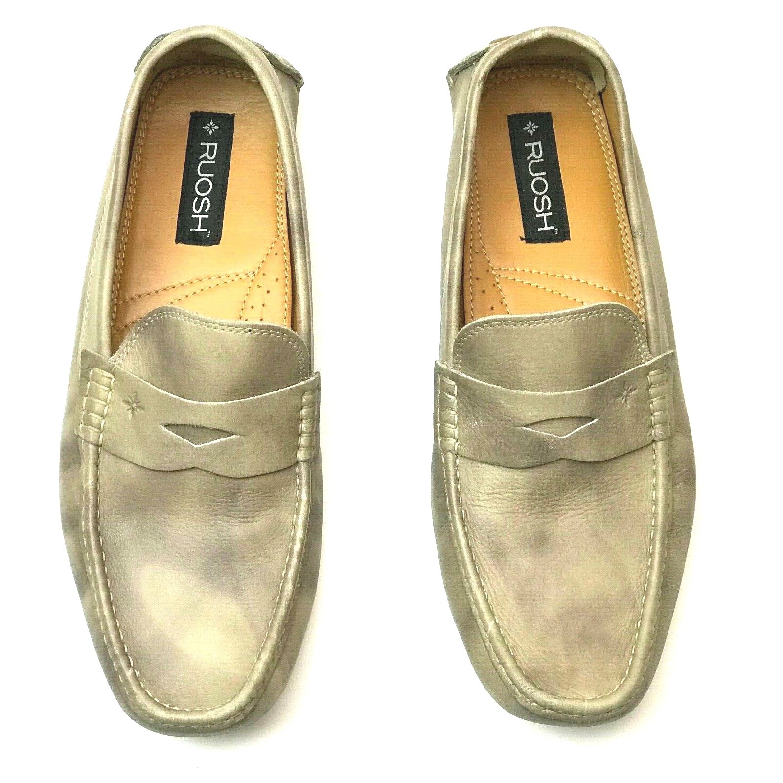 Ruosh Leather Slip On Loafers Shoes 