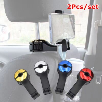 1/2X Car Seat Back Hooks Bag Storage Headrest Hanger Mobile