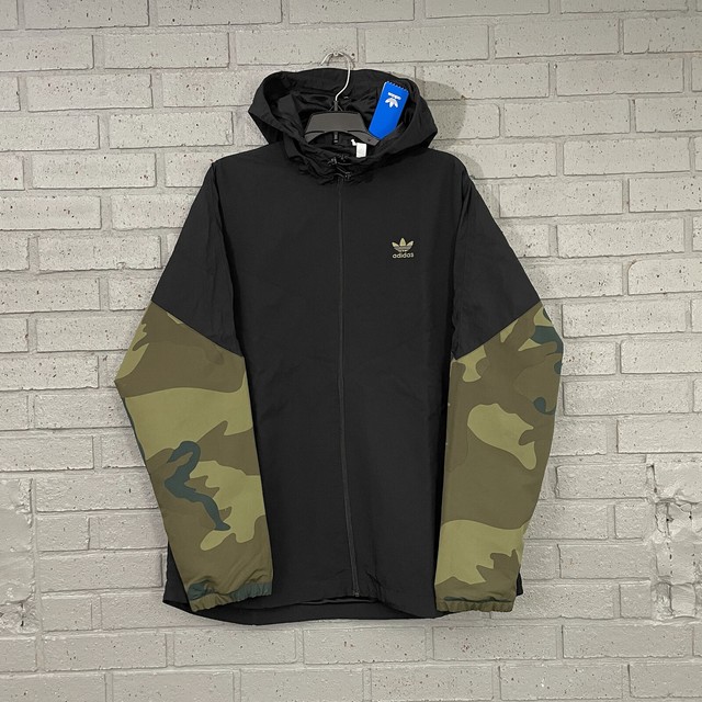 Camo Windbreaker Jacket Hoodie Size 