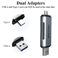 USB-C USB-A Card Reader Writer Memory OTG Adapter For SD SDXC SDHC MMC TF Micro