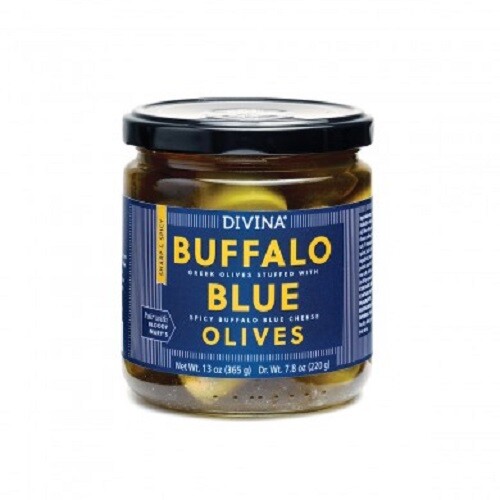 Aceitunas azules Divina Búfalo, frascos de vidrio de 13 oz, paquete de estuche de seis frascos - Imagen 1 de 4